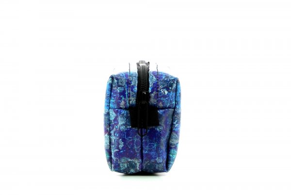 Cosmetic bag Burgstall Soeles blue, grey, turquoise, texture, carpet