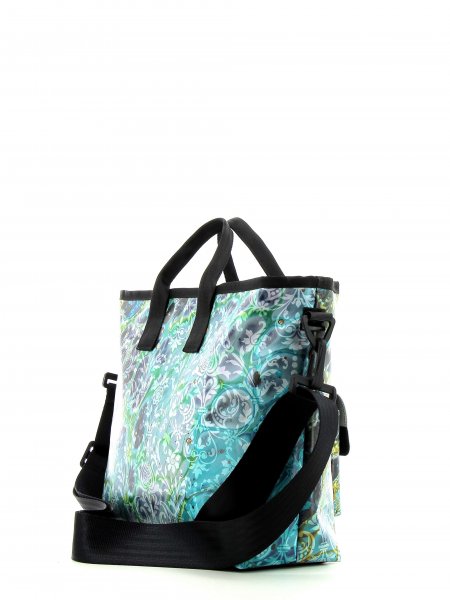 Shopping bag Tschars Spiss turquoise, pattern, flowers