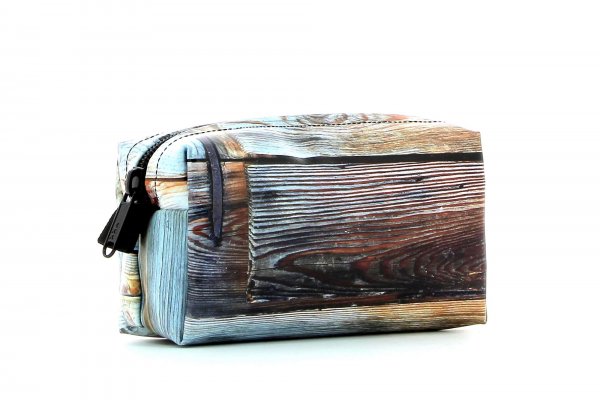 Cosmetic bag Burgstall Kehlburger Wood, wooden floor, brown