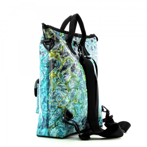 Backpack bag Pfalzen Spiss turquoise, pattern, flowers