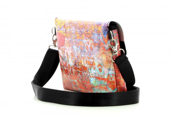 Clutch bag Mölten Loderin orange, red, pink, turquoise, colourful, lines, geometric, vintage