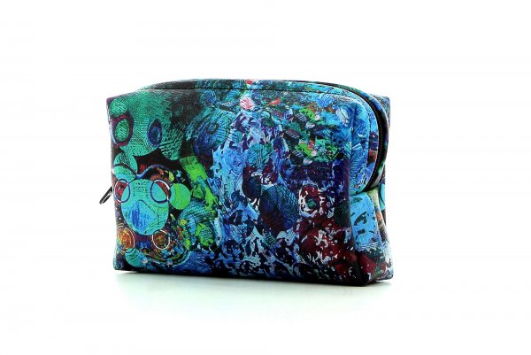 Cosmetic bag Vilpian Kompatsch Colourful, abstract, blue, green, turquoise, circle