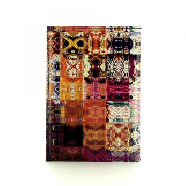 Notebook Laas - A6 Weingueter abstract, plaid, red, burgundy, geometric, lilac