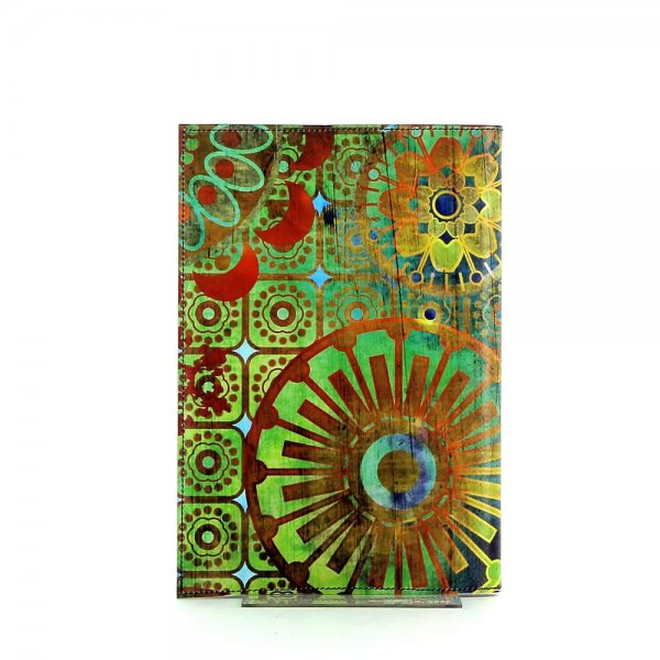 Notebook Tarsch - A5 Moorberg flowers, colorful, green, blue