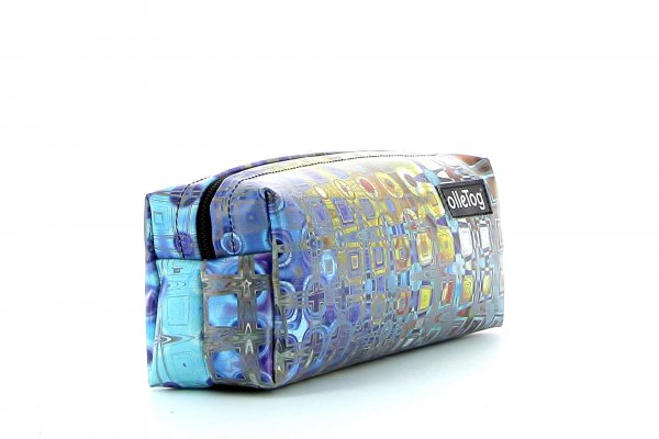 Pencil case Rabland Futter geometric, colorful, abstract, brown, blue, gold, gray, yellow