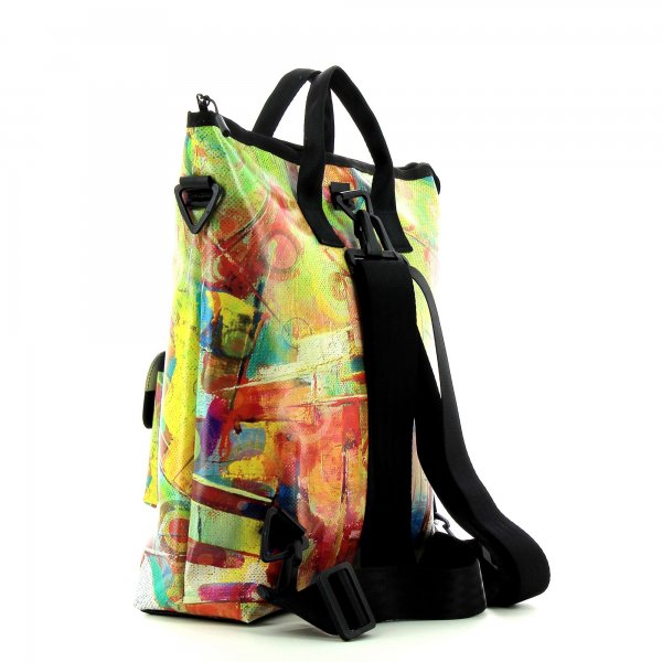 Backpack bag Pfalzen Zinnwiesen Yellow, Green, Abstract, Circles, Colorful