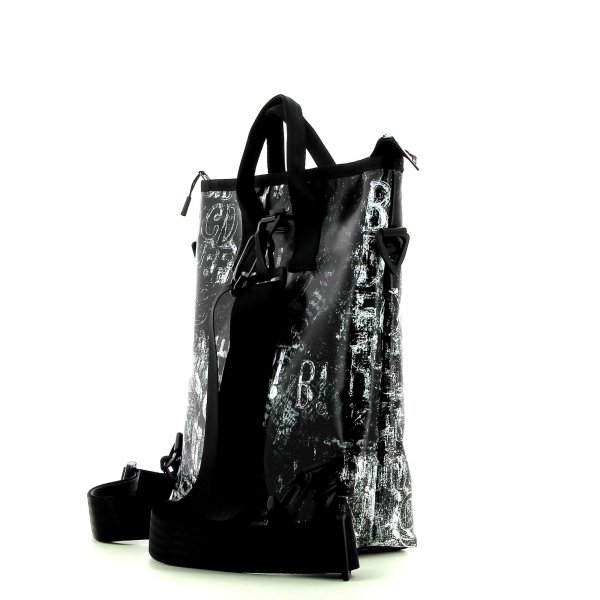 Backpack bag Prags Köbl black, white, letters