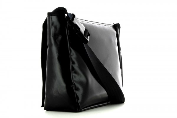 Messenger bag Bruneck Montog black, white, lines, fonts, two-colour, starry sky