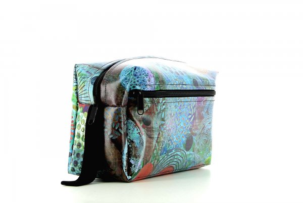 Accessory Toiletry bag Vogtland colorful, abstract, blue, red, orange, circles, patchwork