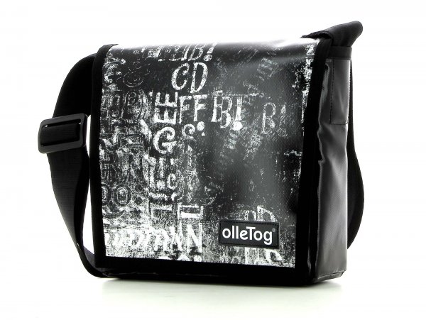 Messenger bag Glurns Köbl black, white, letters
