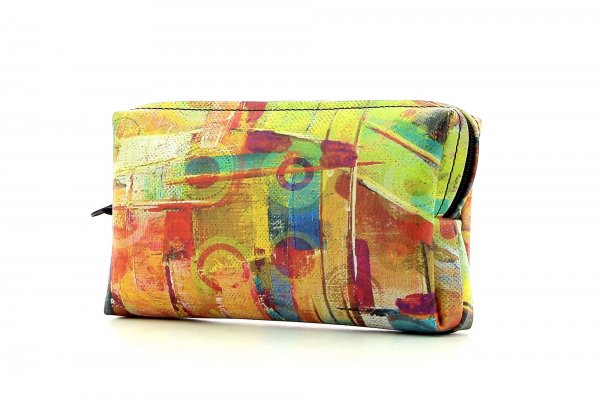 Cosmetic bag Steinegg Zinnwiesen Yellow, Green, Abstract, Circles, Colorful