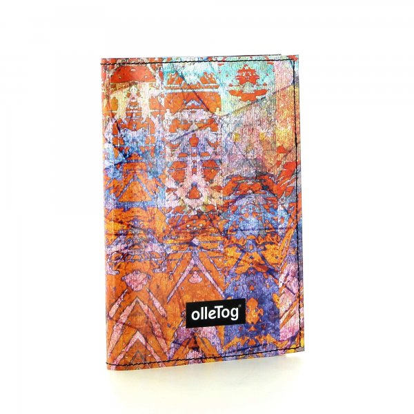Notebook Laas - A6 Loderin orange, red, pink, turquoise, colourful, lines, geometric, vintage
