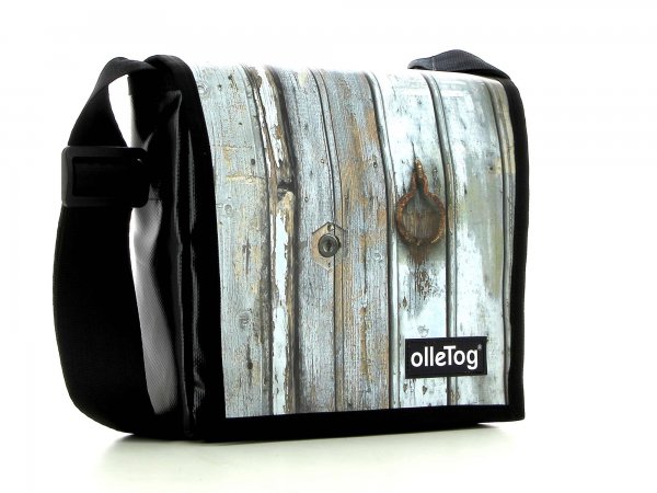 Bags Messenger bag Vormad Stripes, white, wooden wall, wooden mouldings