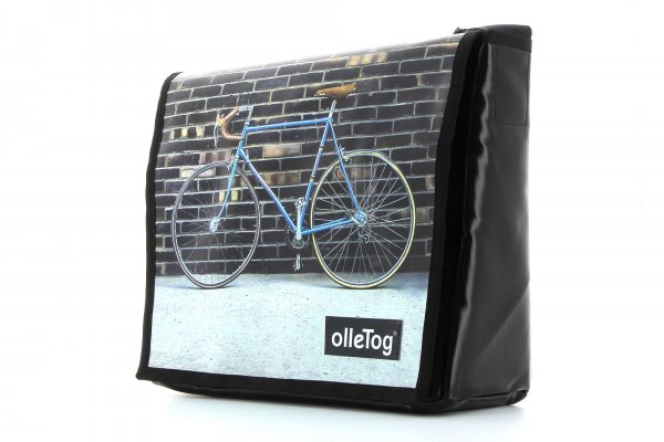 Messenger bag Bruneck Tribulaun racing bicycle, retro, vintage, white, brown, blue