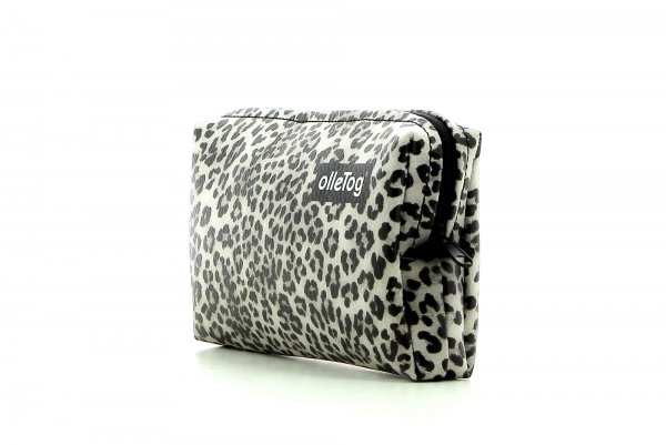 Kosmetiktasche Steinegg Treib Leopardenmuster, braun, schwarz, grau