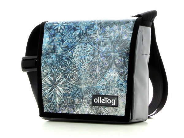 Messenger bag Glurns Lafeid Blue, Grey, Flowers, Retro, Circles