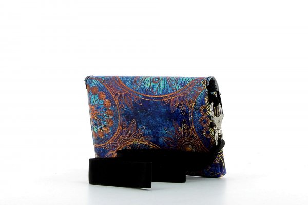 Accessory Wallet San Marco flowers, blue, gold, yellow
