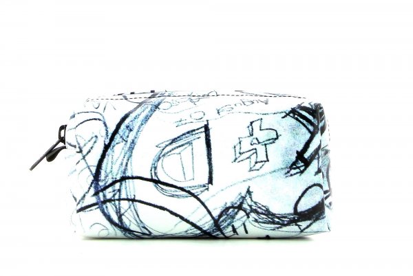 Cosmetic bag Burgstall Wird black, white, two-coloured, graffiti