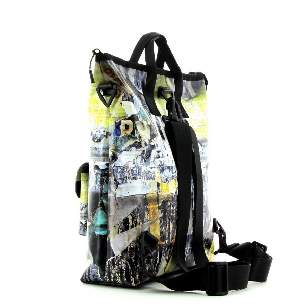 Backpack bag Pfalzen Drau Fonts, torn, yellow, grey, poster, paper