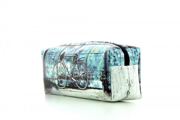 Pencil case Rabland Antlas racing cycle, retro, vintage, turquoise, white, black
