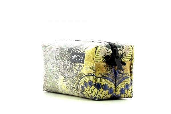 Cosmetic bag Burgstall Grutzen Colorful vintage pattern with flowers,mandala, gold, yellow, blue, green