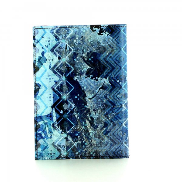 Notebook Laas - A6 Hasl Abstract, Blue, Lilla, Turquoise, Lines, Vintage