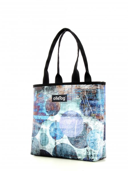 Shopping bag Kurzras Appolonia abstract, dots, blue