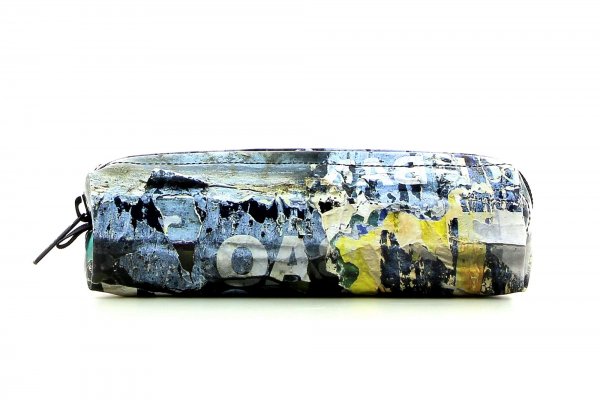 Accessory Pencil case Drau Fonts, torn, yellow, grey, poster, paper