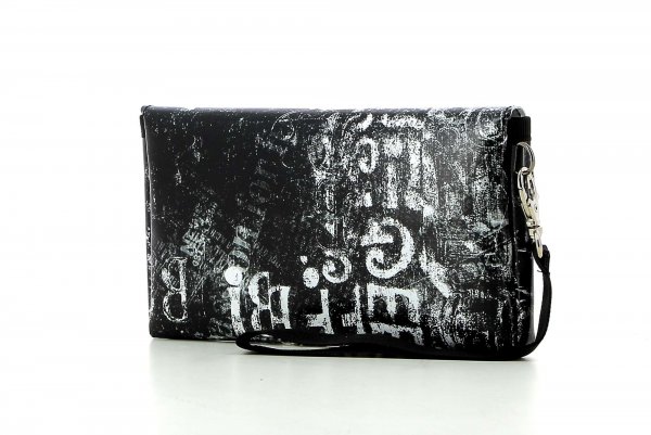 Phone bag Vahrn Köbl black, white, letters