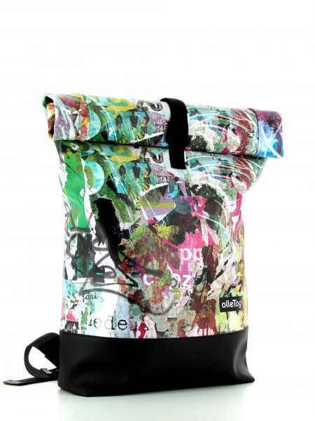 Roll backpack Riffian Meister Graffiti, Poster, Distort, Abstract, Textures, Colourful