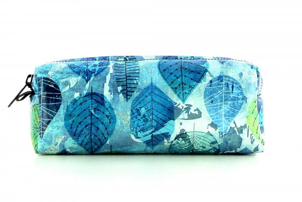 Pencil case Rabland Eller Leaves, Turquoise, Green, Flowers