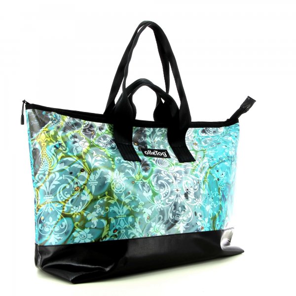 Traveling bag Georgen Spiss turquoise, pattern, flowers