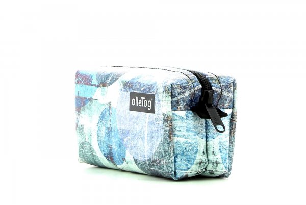 Cosmetic bag Burgstall Appolonia abstract, dots, blue