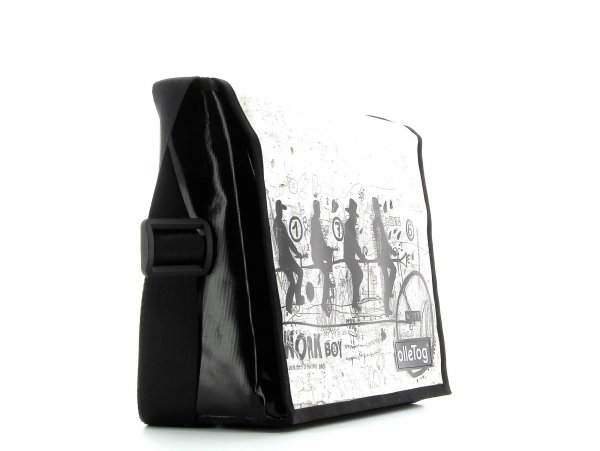 Messenger bag Bruneck Deeg black, white, design, tandem, men