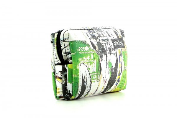 Kosmetiktasche Steinegg Spaur Fotocollage, grün, gelb, Plakatwand