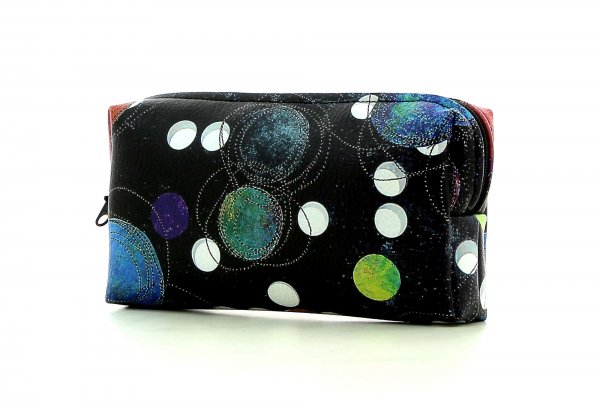 Cosmetic bag Steinegg Selva dots, black, colored, white, blue