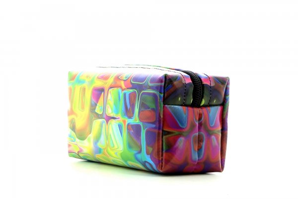 Cosmetic bag Burgstall Fleimstaler geometric, abstract, colorful, yellow, blue, pink, red, orange