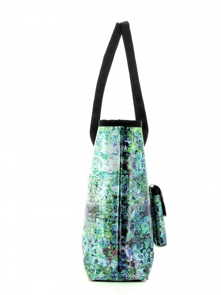Bags Shopping bag Lenke Blue, Grey, Flowers, Retro, Green