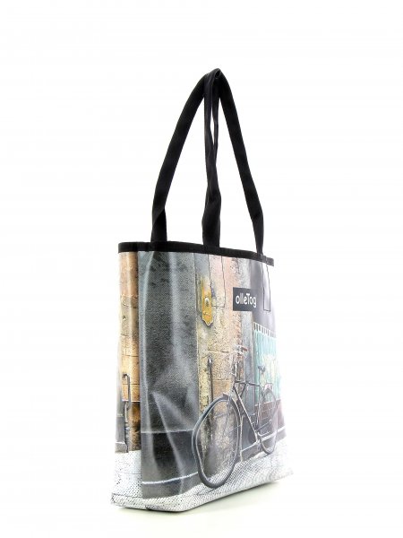 Shopping bag Kurzras Trei grey, turquoise, retro, vintage, wall, graziella 