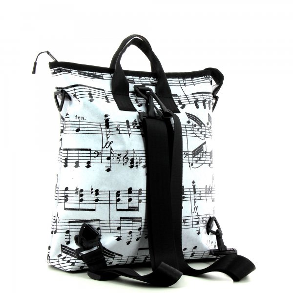 Backpack bag Pfalzen XXX April Grau music, notes, gray, black