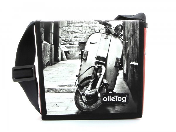 Messenger bag Glurns Goller motorcycle, vespa, retro, vintage, white, black