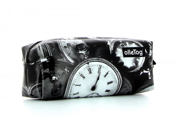 Pencil case Rabland Veneto black, white, pocket watch, vintage, retro
