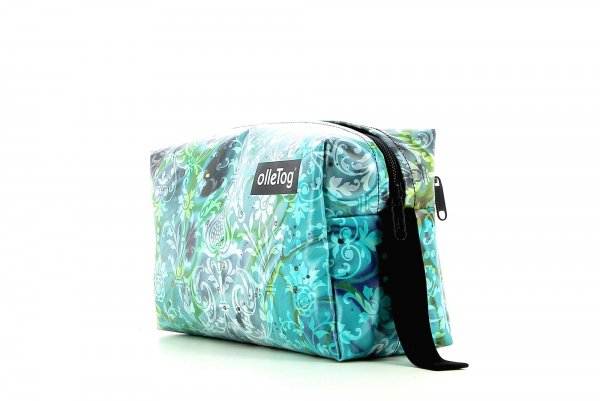 Toiletry bag Naturns Spiss turquoise, pattern, flowers
