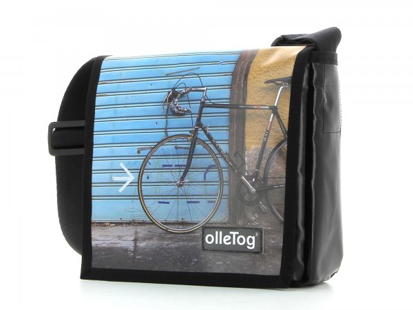 Messenger bag Glurns Bari racing cycle, retro, vintage, blue, yellow, black