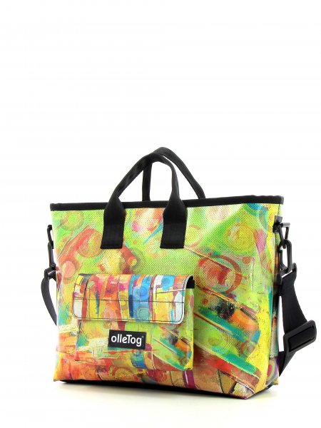 Shopping bag Tschars Zinnwiesen Yellow, Green, Abstract, Circles, Colorful