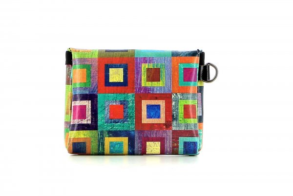 Wallet Kassian Damm colored, checked, geometric, yellow, lilac, blue