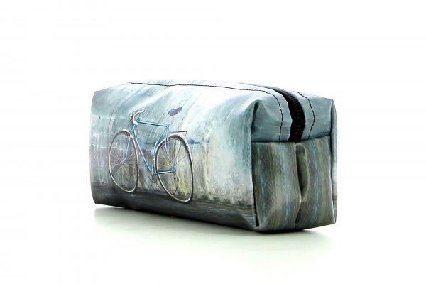 Pencil case Rabland Montani grey, turquoise, retro, vintage, wall, concrete, racing bike 