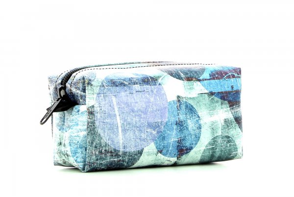 Cosmetic bag Burgstall Appolonia abstract, dots, blue
