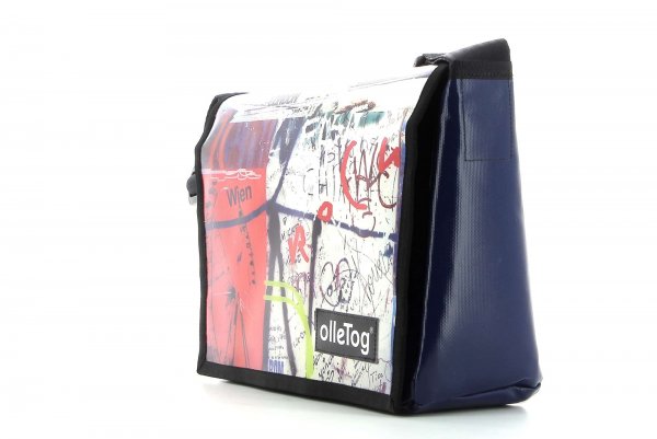 Messenger bag Eppan Schorn graffiti, writings, abstract, red, white, blue