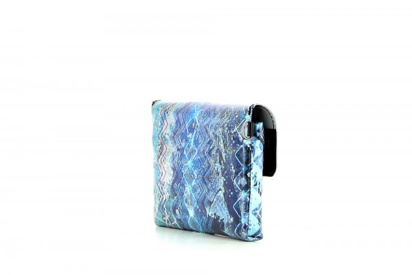 Wallet Kuens Hasl Abstract, Blue, Lilla, Turquoise, Lines, Vintage